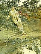 Anders Zorn ovan solbadande flicka painting
